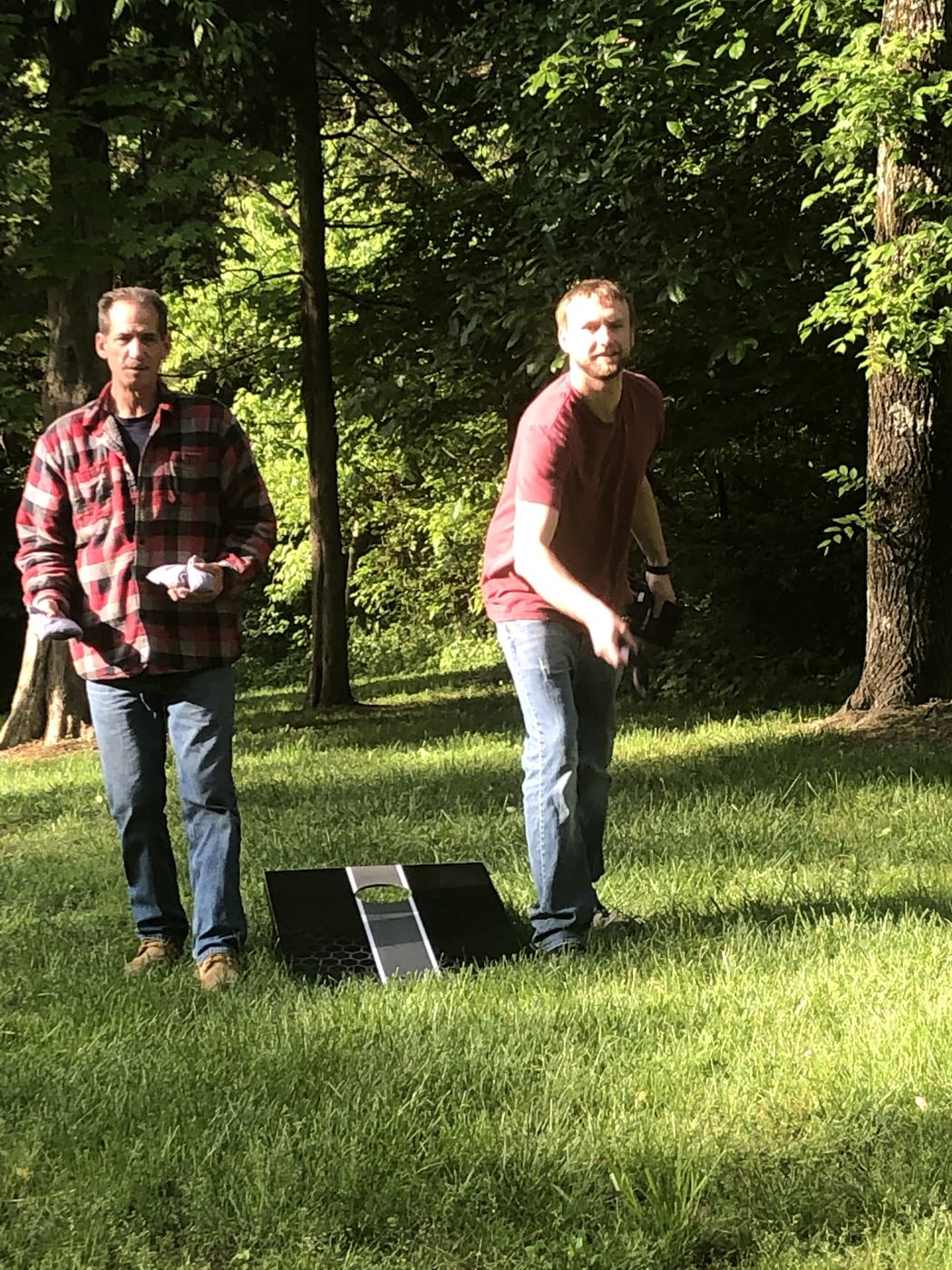 Backyard cornhole